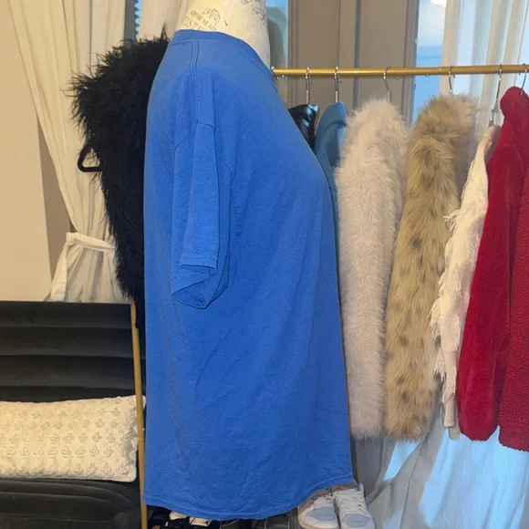 Gildan Classic Blue Short Sleeve Tee Men’s Large Basic T-Shirt - Picture 4 of 5